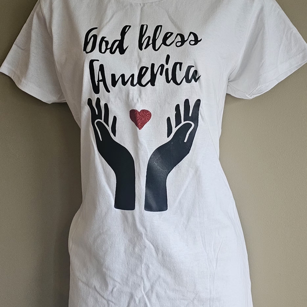 White Graphic Women's Top